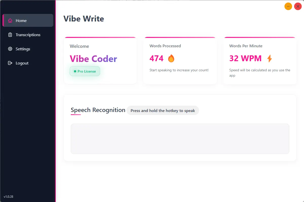 Vibe Write App
